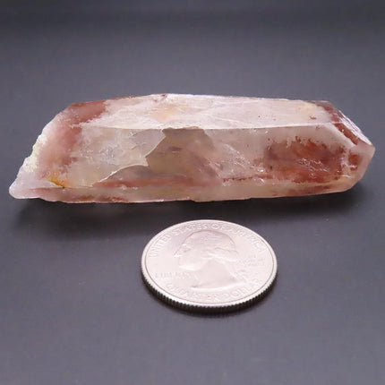 Rare Strawberry Lemurian Seed Quartz Crystal Phantom Point from Brazil