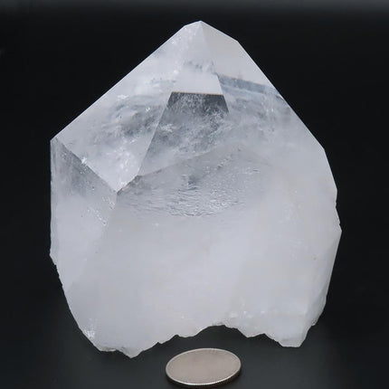 Larger Thick Arkansas Quartz Crystal Point w/ Rainbow & Self-Healed Base