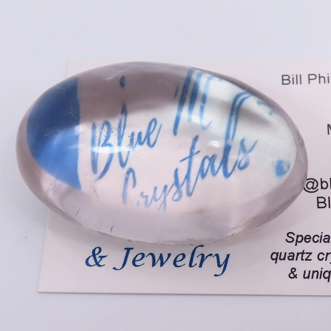 Polished Clear Quartz Palm Stone from Brazil