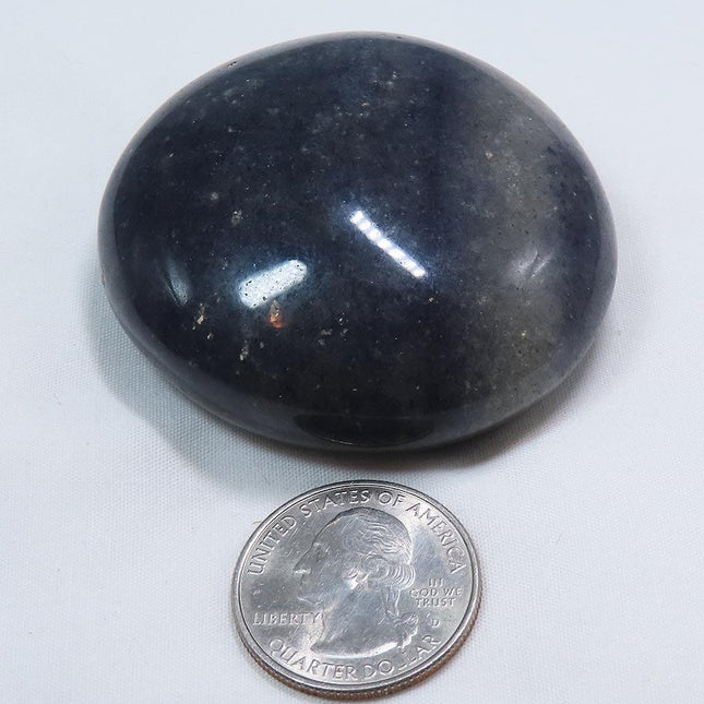 Polished Lazulite Palm Stone from Madagascar