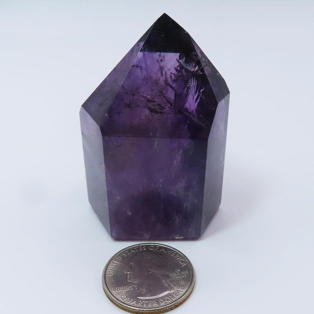 Polished Amethyst Point with Rainbows from Bahia Brazil 
