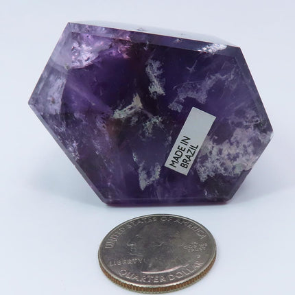 Polished Amethyst Point with Rainbows from Bahia Brazil 