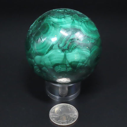 Polished Malachite Sphere from Democratic Republic of the Congo
