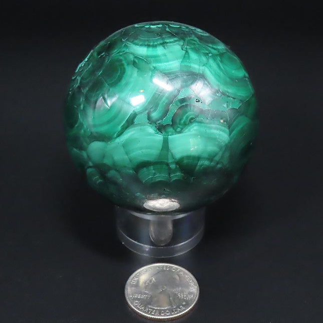Polished Malachite Sphere from Democratic Republic of the Congo