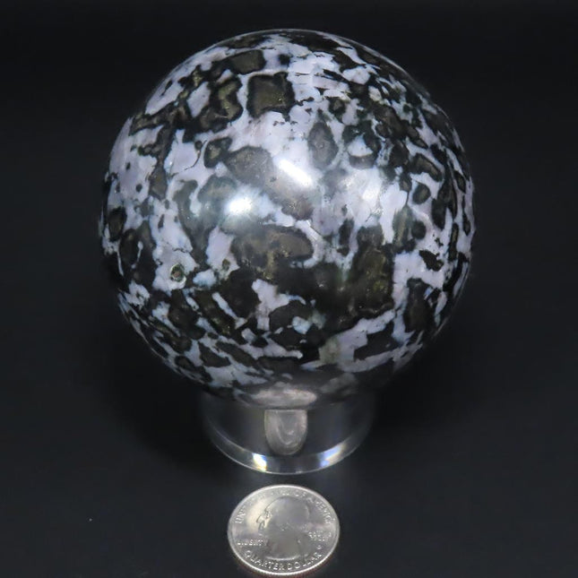 Polished Indigo Gabbro Sphere Ball from Madagascar