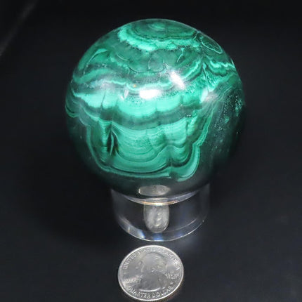 Polished Malachite Sphere from Democratic Republic of the Congo