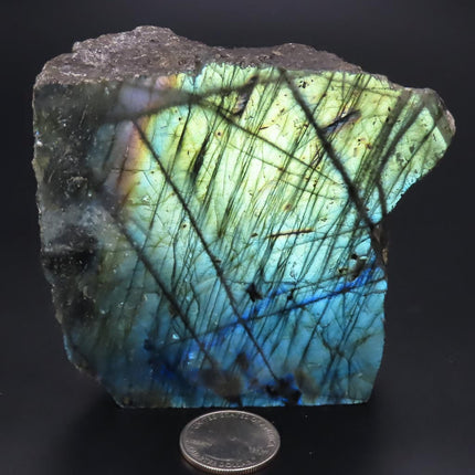 1 side Polished Slab of Labradorite from Madagascar