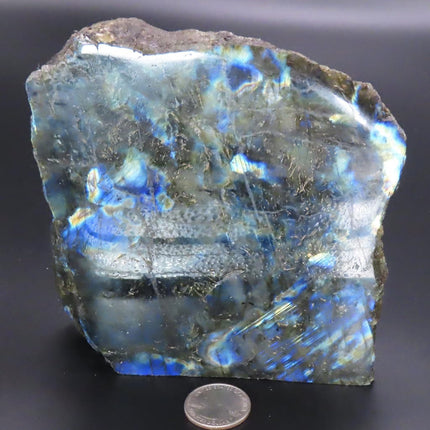 1 side Polished Slab of Labradorite from Madagascar
