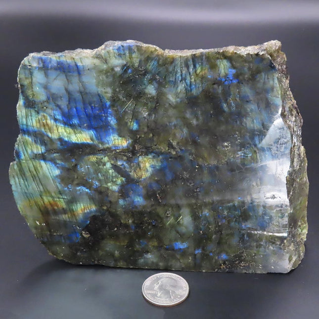 1 side Polished Slab of Labradorite from Madagascar