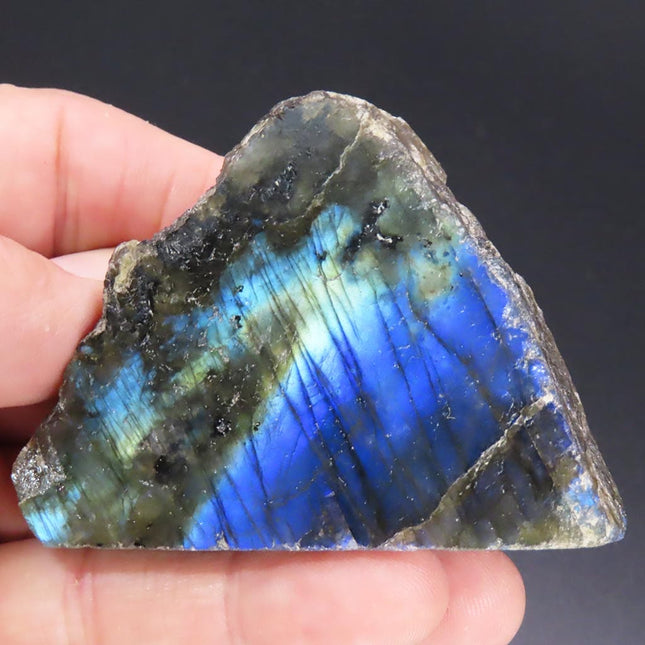 1 side Polished Slab of Labradorite from Madagascar