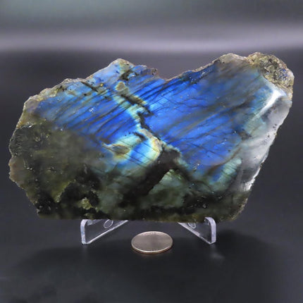 1 side Polished Slab of Labradorite from Madagascar