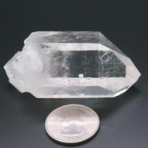 Arkansas Quartz Crystal Point with Etched Faces & Self-Healed Bottom