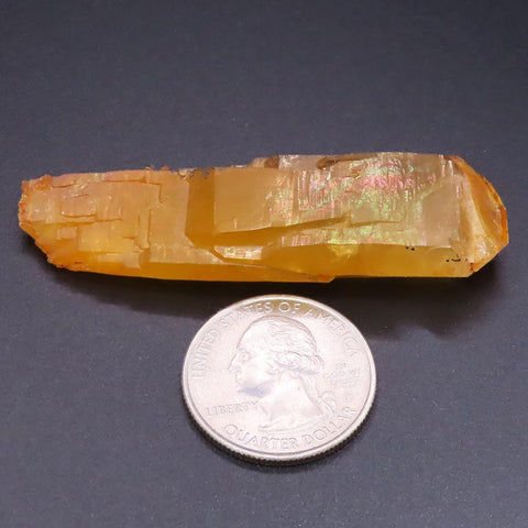 Golden Healer Quartz Crystal Tabby DT/ET with Rainbow Iridescence