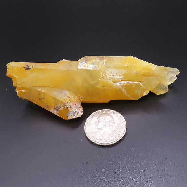 Golden Healer Quartz Crystal Self-Healed Tabby Fairy Wand Iridescence