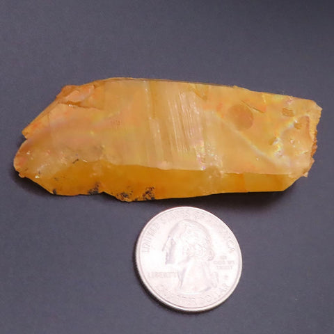 Golden Healer Quartz Crystal Self-Healed Shard w/ Rainbow Iridescence