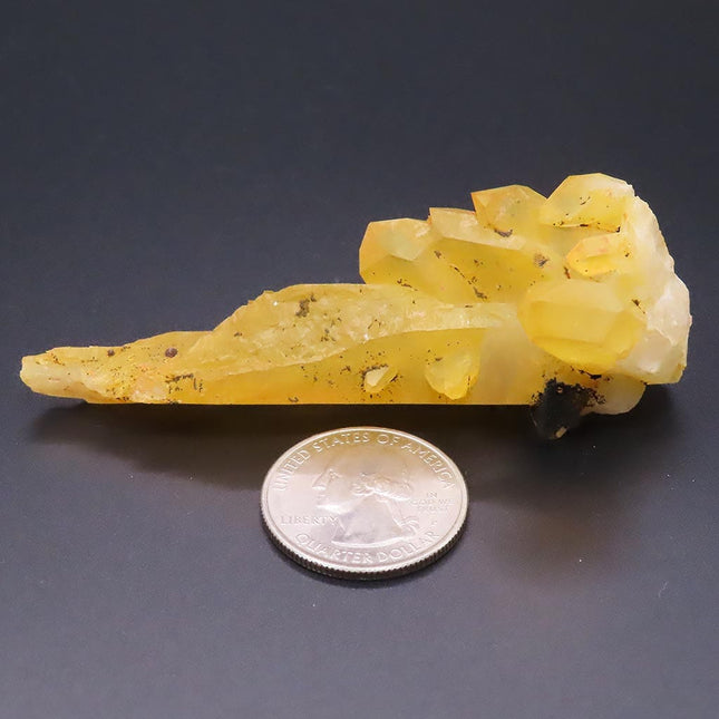 Golden Healer Quartz Crystal Self-Healed Shard w/ Rainbow Iridescence