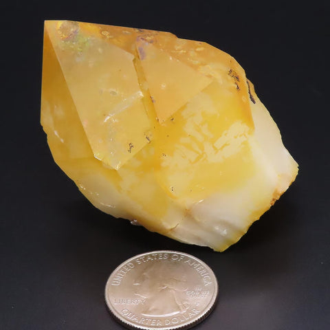 Golden Healer Quartz Crystal Point with Rainbow Iridescence