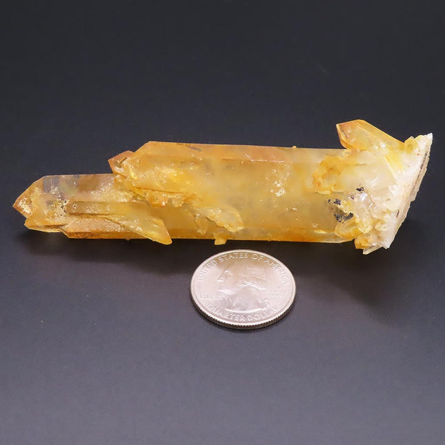 Golden Healer Quartz Crystal Double Terminated Point with Iridescence