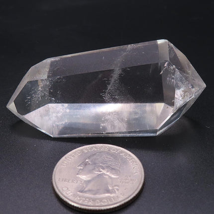 Polished Clear Quartz Crystal Double Terminated Point from Brazil