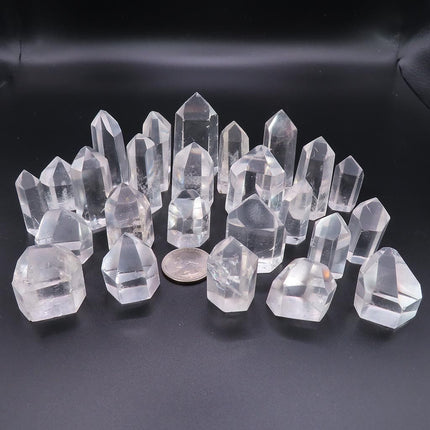 25 Polished Quartz Crystal Points from Brazil