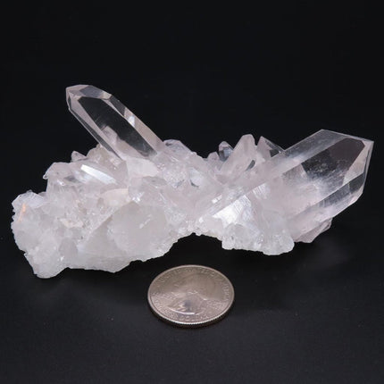 Arkansas Quartz Crystal Cluster with Adularia Attached
