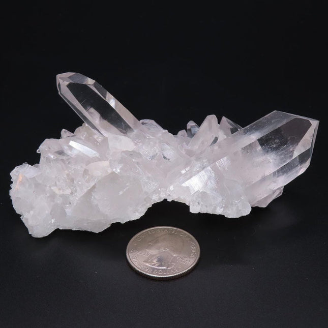 Arkansas Quartz Crystal Cluster with Adularia Attached
