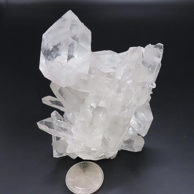 Arkansas Quartz Crystal Cluster with Double Terminated/ET Point on Top