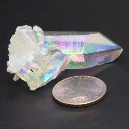 Opal or Angel Aura Quartz Crystal Cluster with Time-Link Activation