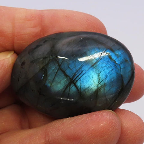 Polished Labradorite Palm Stone from Madagascar