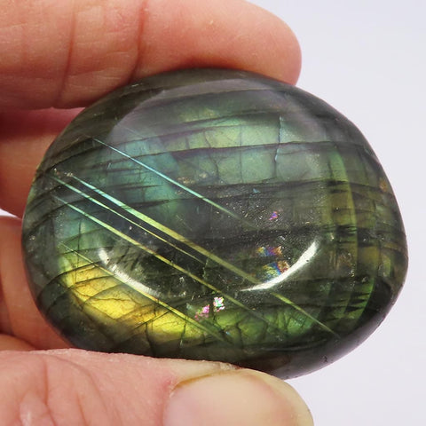 Polished Labradorite Palm Stone from Madagascar