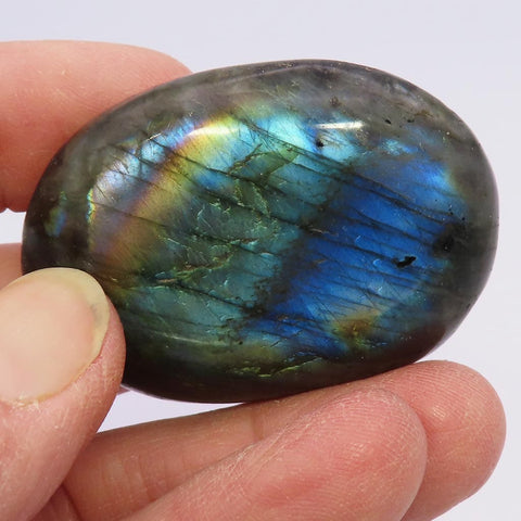 Polished Labradorite Palm Stone from Madagascar