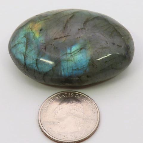 Polished Labradorite Palm Stone from Madagascar