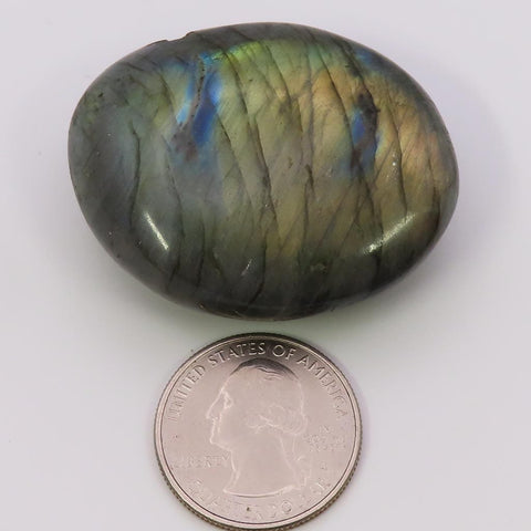 Polished Labradorite Palm Stone from Madagascar