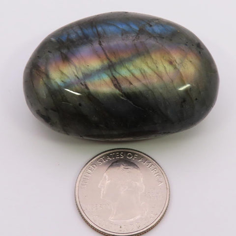 Polished Labradorite Palm Stone from Madagascar