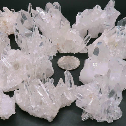 12 Arkansas Quartz Crystal Clusters