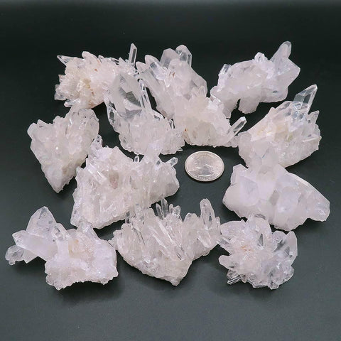 12 Arkansas Quartz Crystal Clusters