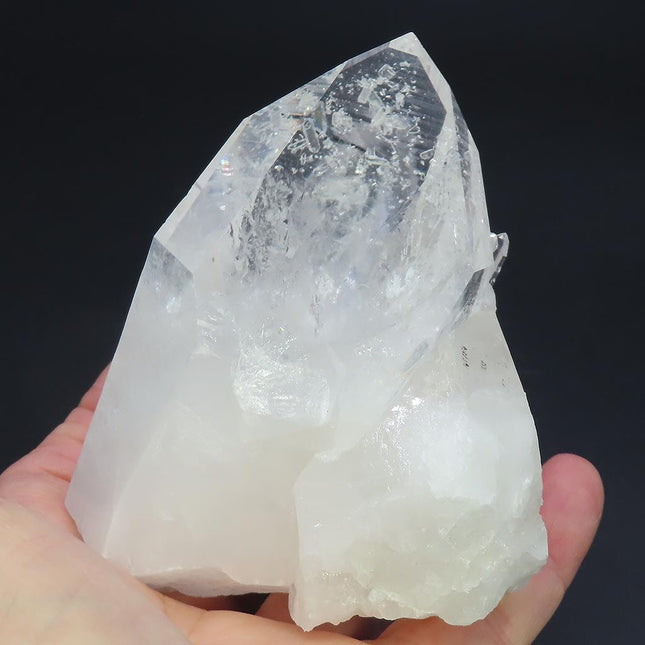 Arkansas Quartz Crystal Cluster with Double Terminated Point & Rainbow