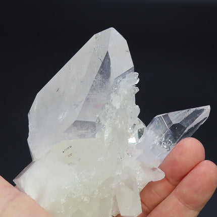 Arkansas Quartz Crystal Cluster with Double Terminated Point & Rainbow