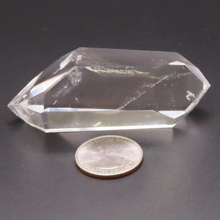 Polished Quartz Crystal Double Terminated Point with Time-Link