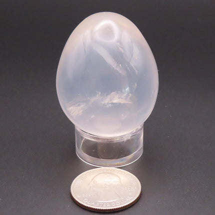 Polished Girasol Quartz Crystal Egg from Madagascar