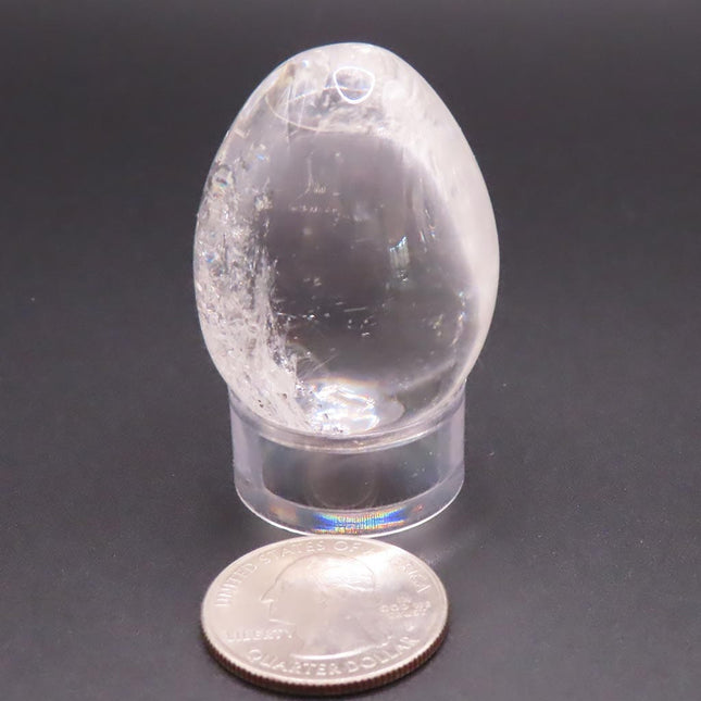 Polished Clear Quartz Crystal Egg from Brazil