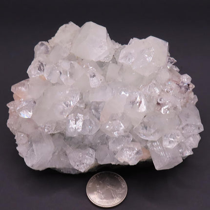 Apophyllite Cluster with Red Heulandite from Poona, India