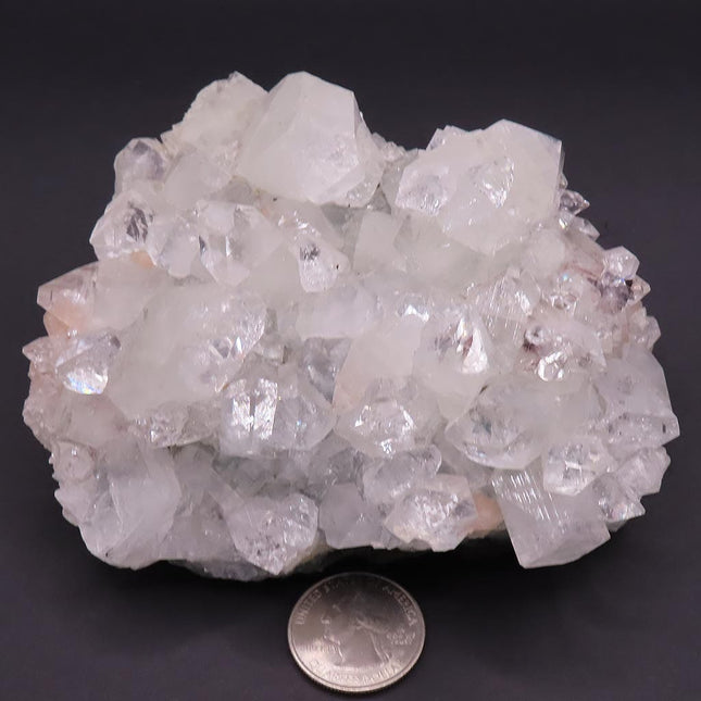 Apophyllite Cluster with Red Heulandite from Poona, India