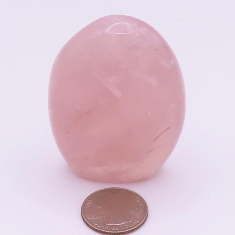 Polished Rose Quartz Crystal Free Form from Madagascar