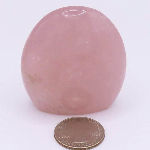 Polished Rose Quartz Crystal Free Form from Madagascar