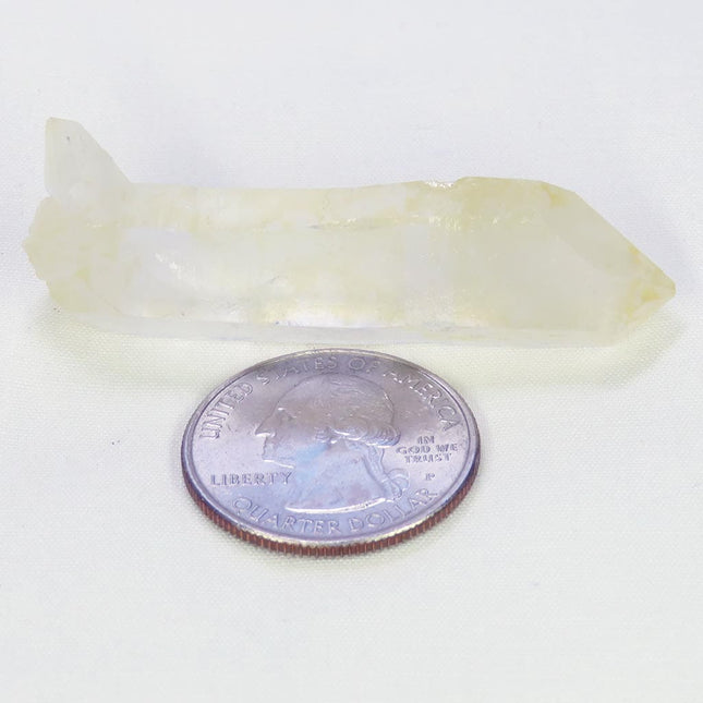 Arkansas Lemon Healer Quartz Crystal Point with Self-Healed Base