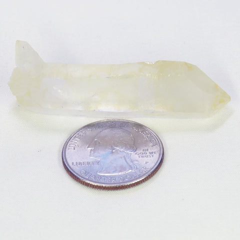 Arkansas Lemon Healer Quartz Crystal Point with Self-Healed Base