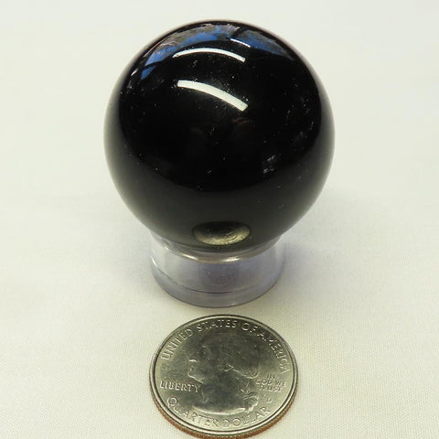 Polished Black Obsidian Sphere Ball from Mexico