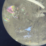 Polished Clear Quartz Crystal Sphere Ball with Rainbows from Brazil