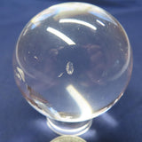 Polished Clear Quartz Crystal Sphere Ball from Brazil